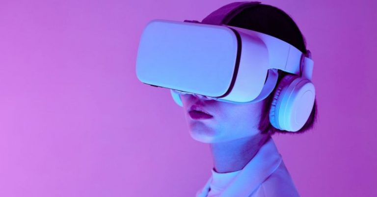 Automation Insights - A Woman Using Virtual Goggles